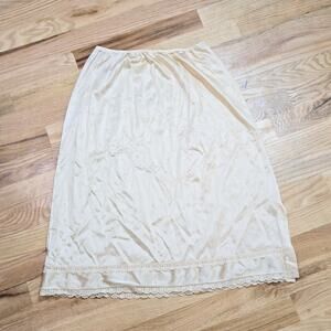 Vintage Sears Tan Cream Half slip size Med